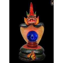 Wooden Naga Carved from a single piece of wood, the whole body is 50 years old.