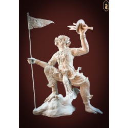 Hanuman invites the flag