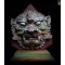 Ancient sword-bearing tiger, 100 years old, mounted on a wooden signboard