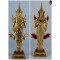 พระสยามเทวาธิราชเทพเทวดาผู้ปกปักรักษาบ้านเมืองให้พ้นภัย เมื่อยามเกิดวิกฤตพระสยามเทวาธิราช จะคอยปกป้องดูแล   เนื้อเรซิก้างานเก่าอายุ 30 กว่าปี ของหน่วยงานตำรวจทหารนอกราชการ ปิดทองแท้ใหม่ทั้งองค์