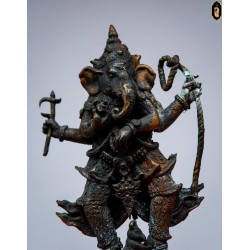 Bronze Ganesha amulet, Reverend Grandfather Hong, the best Isan monk Wat Cemetery Thung Mon Surin Province genuine, rarely made, rare