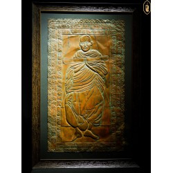 Antique copper sheet dun Phra Phutthachan Toh pattern, built in 1919, old, valuable, rare, can be collected quickly