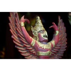 Old wooden garuda Garuda that has been used following the district is a symbol of prosperity.