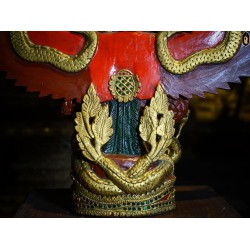 Teak Garuda, Naga Yud Garuda, old work, beautifully preserved. Complete details