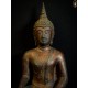 พระพุทธรูปโบราณ ปางมารวิชัย เนื้อโลหะสำริดทองเดิม เก่าสวยมีอายุมาก งานเก่าบูชาจากบ้านเรือนไทยอดีตเจ้าพระยา