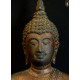 พระพุทธรูปโบราณ ปางมารวิชัย เนื้อโลหะสำริดทองเดิม เก่าสวยมีอายุมาก งานเก่าบูชาจากบ้านเรือนไทยอดีตเจ้าพระยา