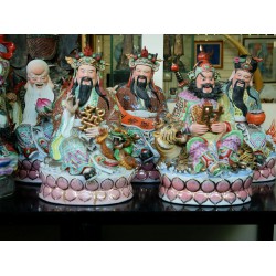 The Five Gods of Fortune 60-year-old imported from Taiwan, beautiful and complete, rare, large size