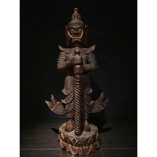 ท้าวเวสสุวรรณเนื้อไม้โบราณ