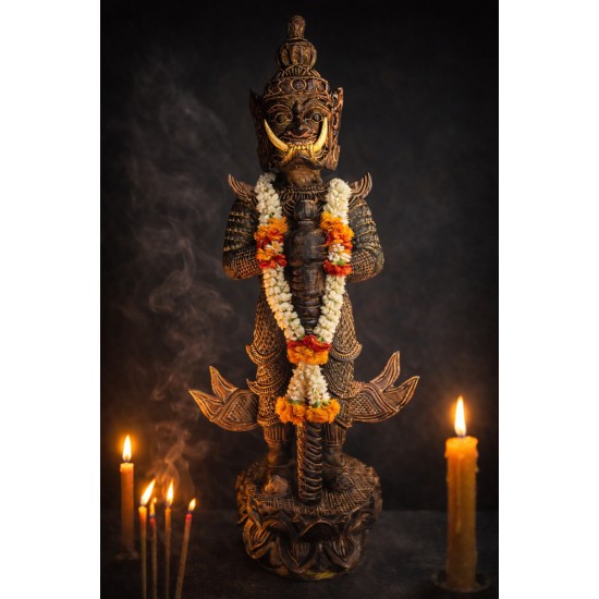 ท้าวเวสสุวรรณเนื้อไม้โบราณ