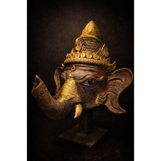 เศียรพระพิฆเนศ หนังตะโพนหน้ากุมาร